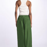 PALAZZO pantaloni in seta  by milaura. BE24252PANT GREEN benaras soleil 