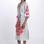benaras soleil BE24876PALE BLUE RED