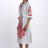 benaras soleil BE24876PALE BLUE RED