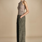 pantalone in velluto cropped ZELDA SILT true avenue 