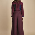 pantalone con sfondo piega BY_1779P BURGUNDI bodice 