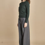 girocollo basic MIL46 25498 VERDE BOTTIGLIA milaura 