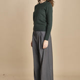 girocollo basic MIL46 25498 VERDE BOTTIGLIA milaura 