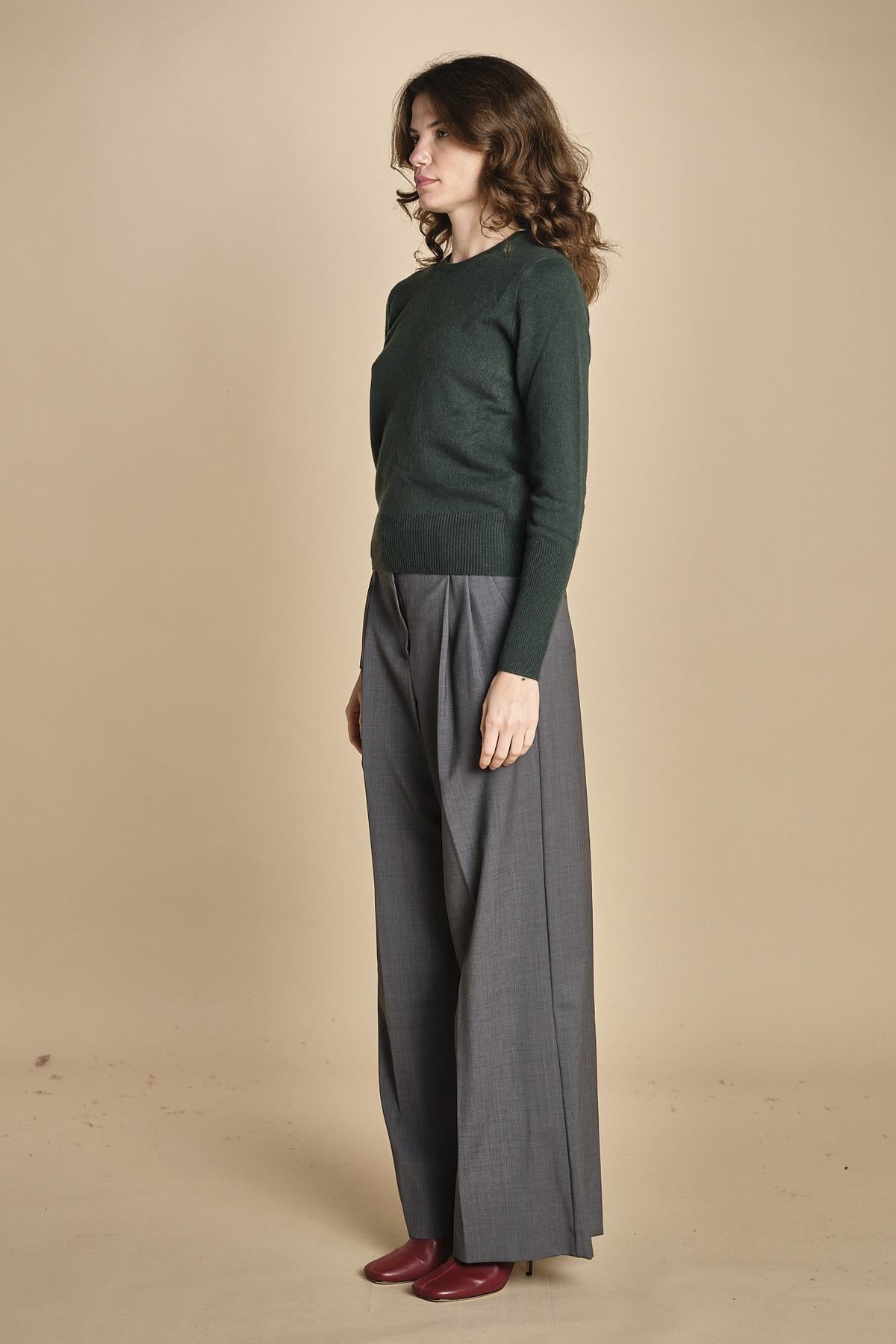 girocollo basic MIL46 25498 VERDE BOTTIGLIA milaura 