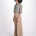 pantalone 4 tasche in misto lino SERENA XML01 183 NOCCIOLA ps don't forget me 