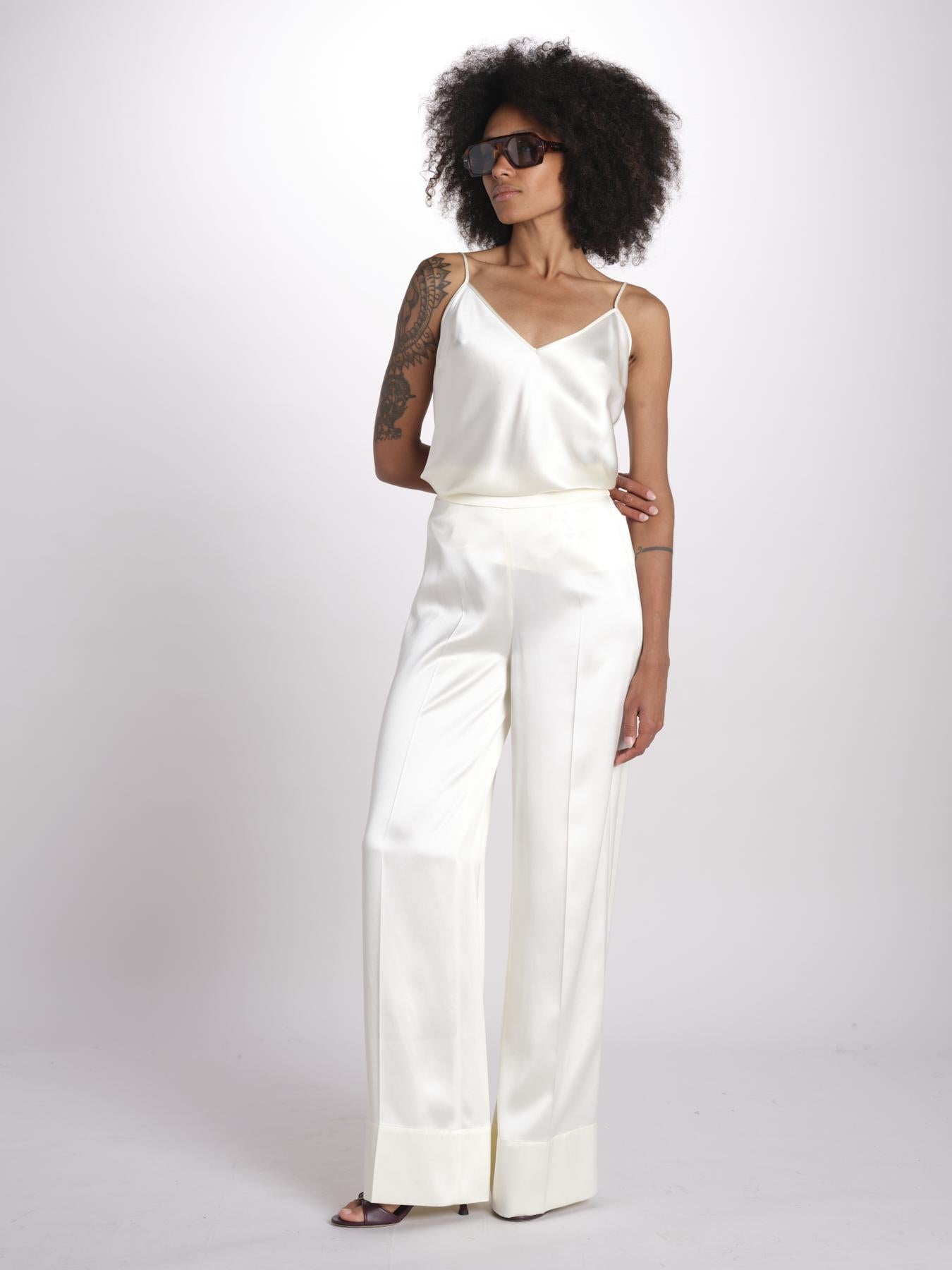 pantalone in satin JF009835 IVORY joseph 