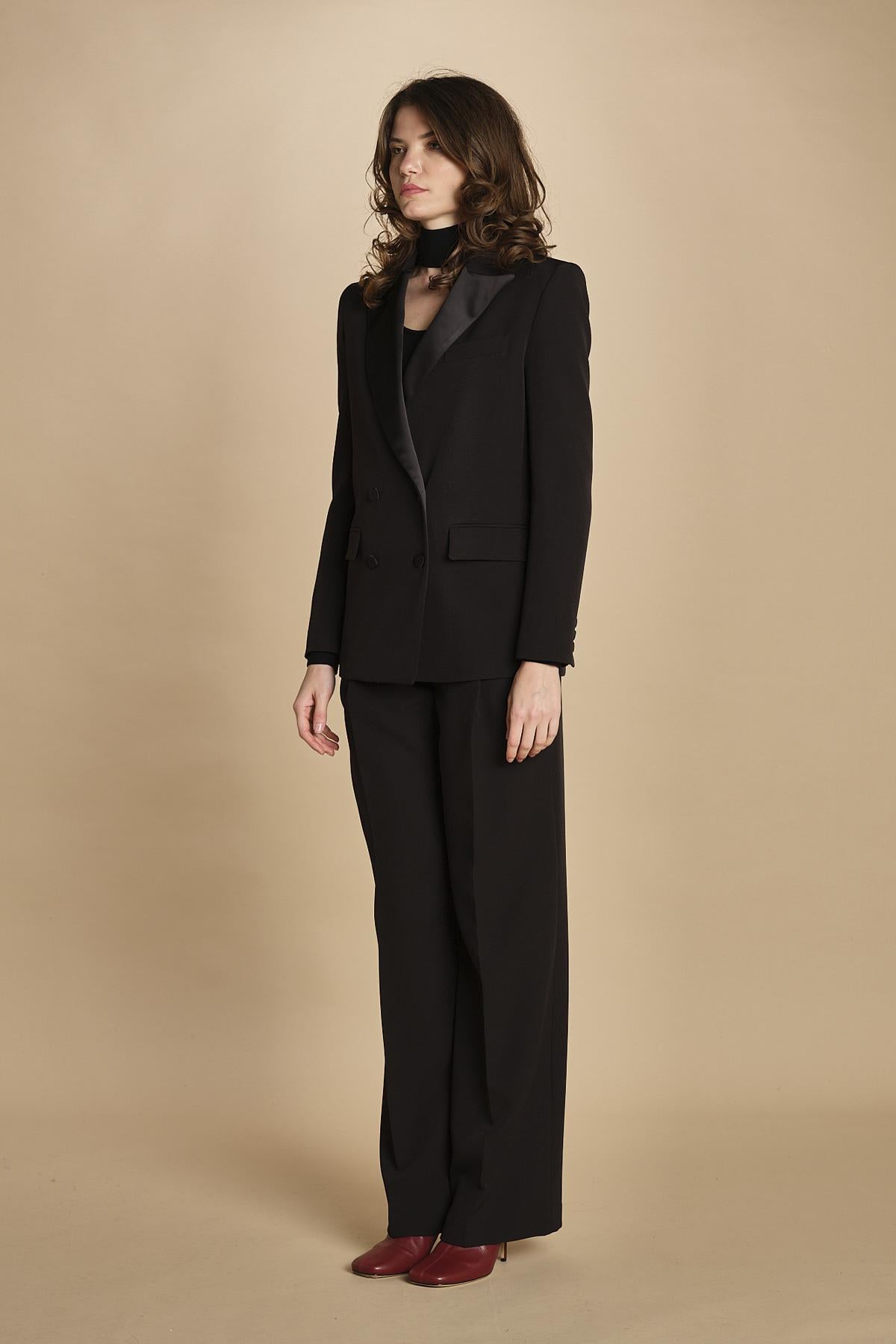 giacca doppipetto in cady 30303-313 NERO 29 federica tosi 