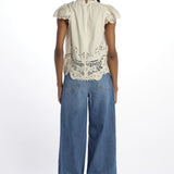 Top GIANNA pizzo macramè 026 BONE sea ny 