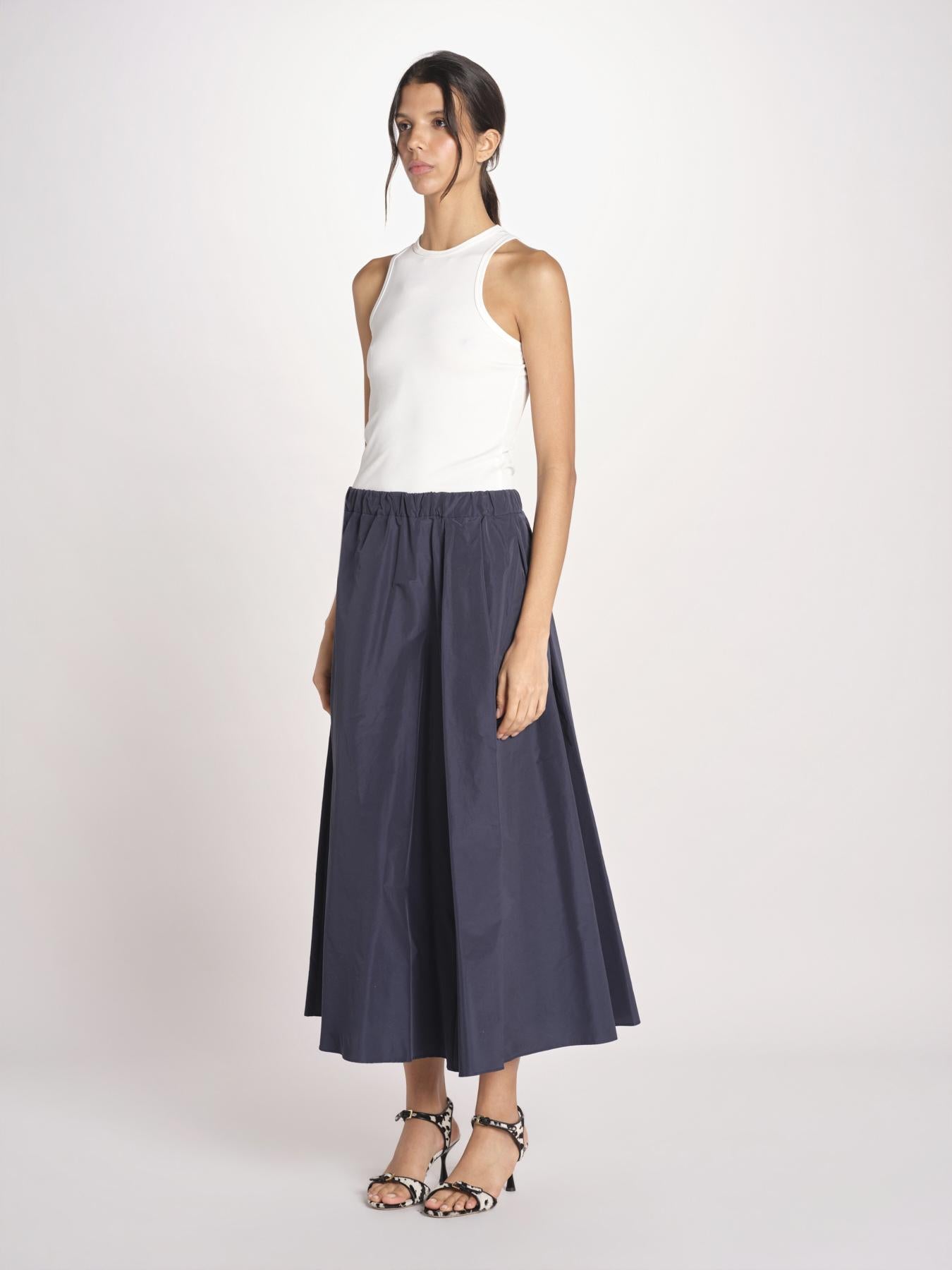 gonna lunga con elastico in popeline FORMICA 2615101072600 011 BLU weekend maxmara 
