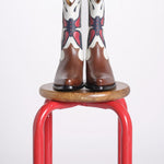 stivale texano con intarsio SHAILA CN003 BUTTERFLY fortela 