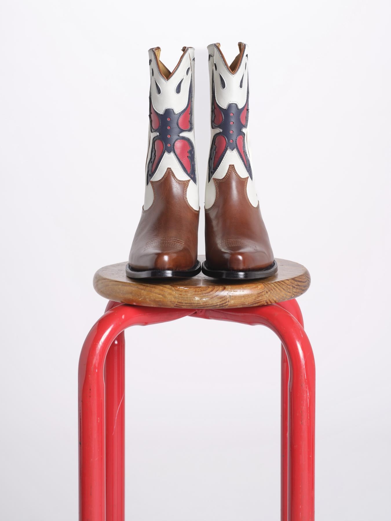 stivale texano con intarsio SHAILA CN003 BUTTERFLY fortela 