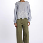 Camicia IRENE righe ricamo IRENE UNI true avenue 