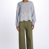 Camicia IRENE righe ricamo IRENE UNI true avenue 