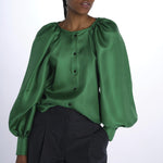 Camicia manica bottoni E20FT09 EMERALDGREEN martin grant 
