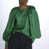 Camicia manica bottoni E20FT09 EMERALDGREEN martin grant 