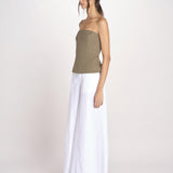 pantalone ove in cotone 40811-400 BIANCO 01 federica tosi 