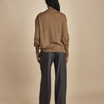 camicia over in lana merino MIL LAU20 E18106 TABACCO milaura 