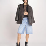 body trasparente asimmetrico FRONT ROW NERO undress code 