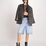 body trasparente asimmetrico FRONT ROW NERO undress code 