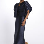 Abito HALEY lungo bustiere 12247954 NAVY malina 