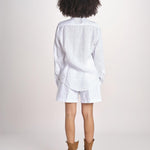 camicia maschile in lino M012 10 BIANCO milaura 