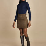 minigonna JUNA 1HVA25-V07112 MILITARE vanessa bruno 