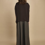 easy shirt in crepon di seta. T2759 DARK BROWN dusan 