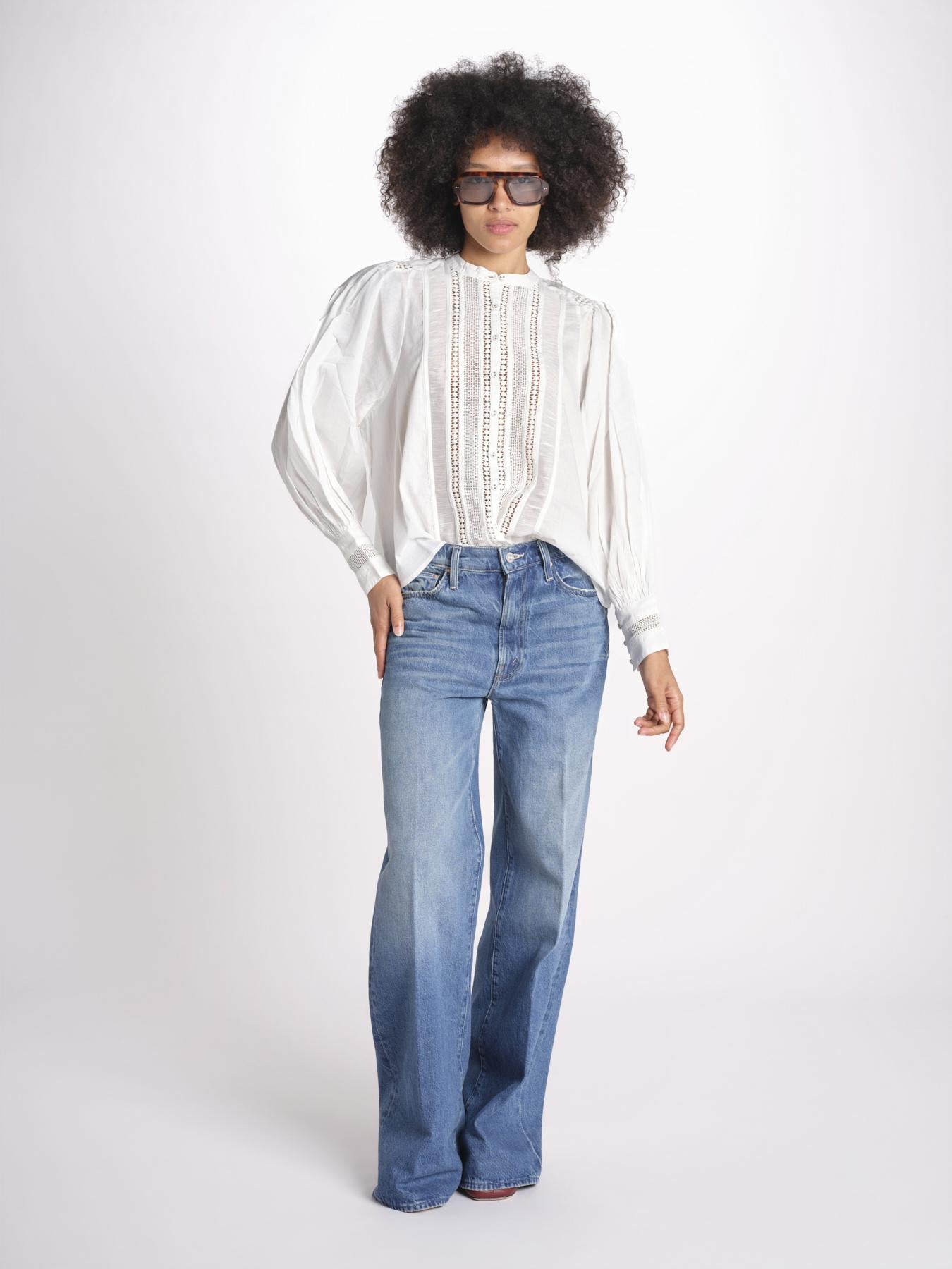 camicia m/l con ajours 347737 OFF-WHITE L0025 farm rio 
