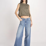 t-shirt s/m con elastico fondo VILLENA 026TS567JE MILITARE woc 