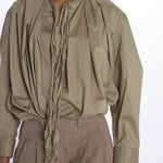Camicia over con pieghe DARIA SHIRT TAUPE jejia 