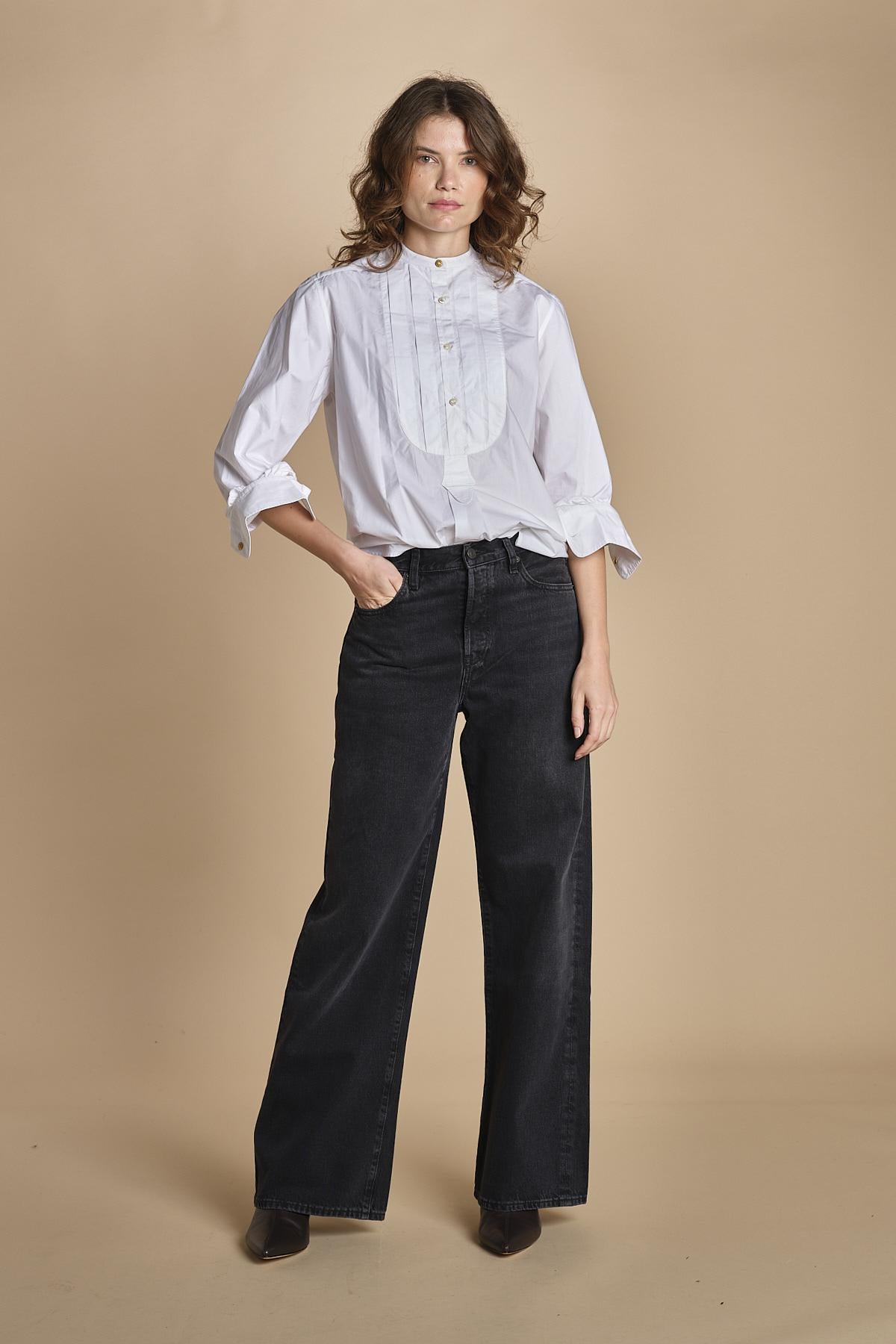 camicia con plastron GRANDETANTE WHIRE laurence bras 