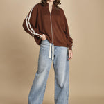 maglia bande con zip ANGIX COFFEE bellerose 