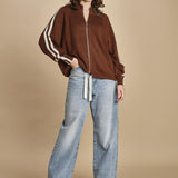 maglia bande con zip ANGIX COFFEE bellerose 