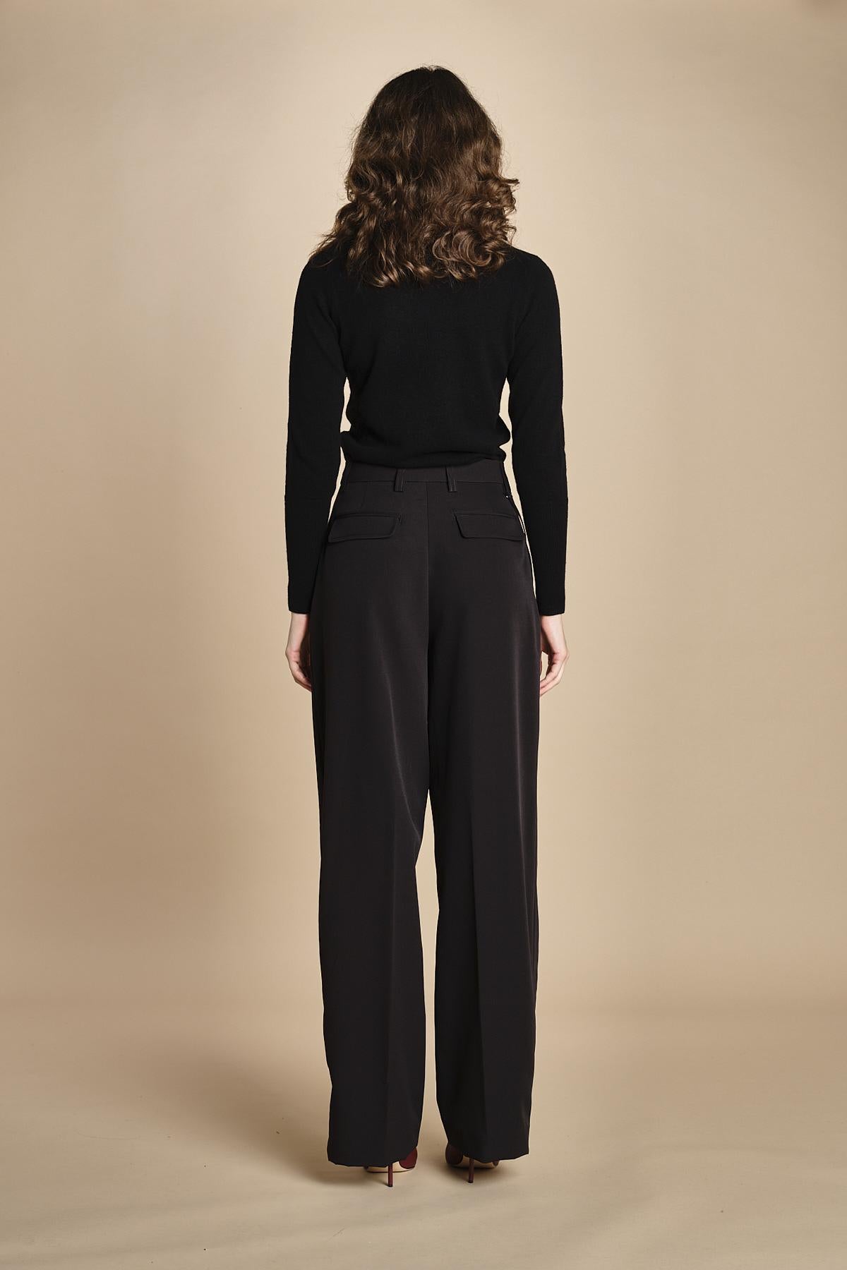 pantalone pinces bistretch AXEL  TLWC3104J0094ABTPB BLACK T00002 the latest 