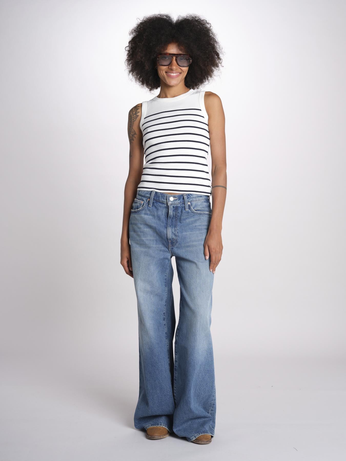 top a righe GAIA 6EVB01-V13745 ECRU vanessa bruno 