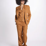 blazer doppiopetto 16V022LI011 P632 CHESTNUT ines de la fressange 