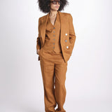blazer doppiopetto 16V022LI011 P632 CHESTNUT ines de la fressange 