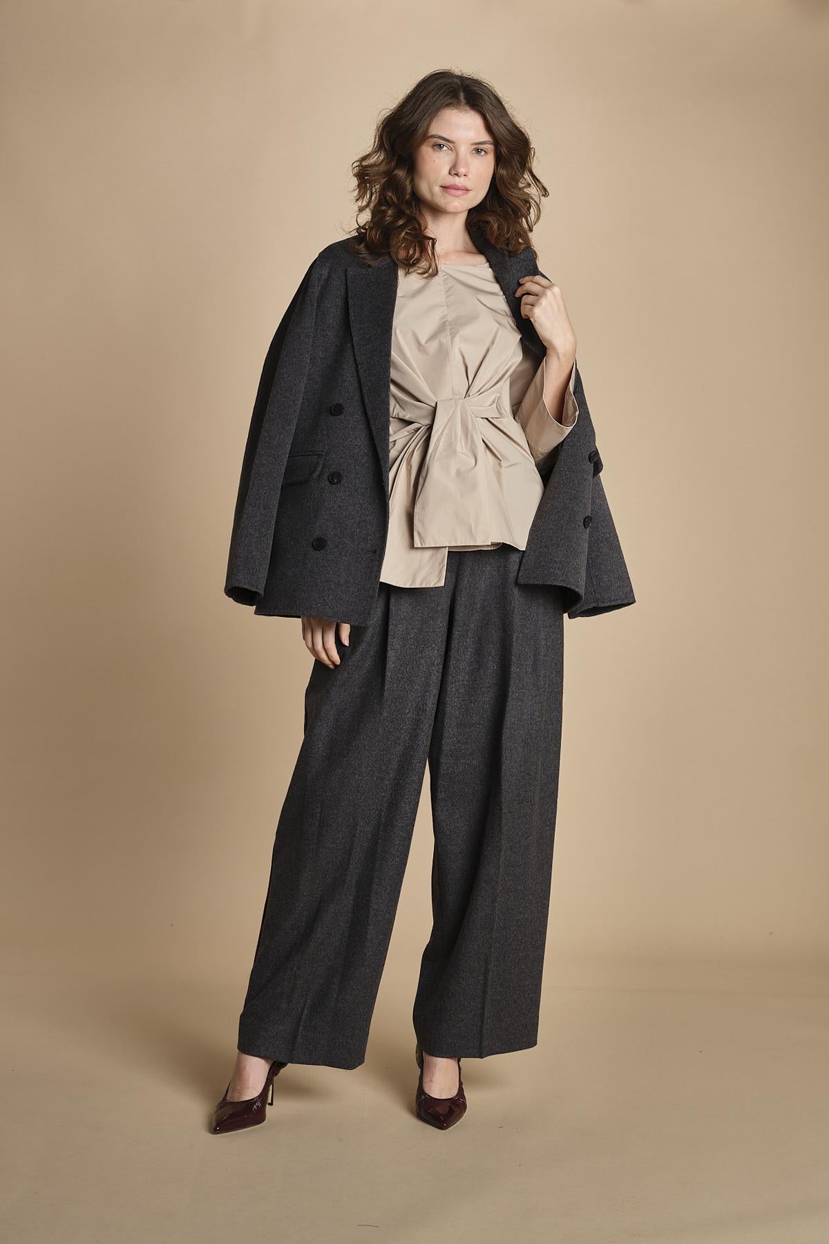 camicia con nodo LS FRONT 21741LCE KHAKI KH250 phillip lim 