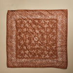 fazzoletto quadrato in voille di cotone con stampa bandana POCKET ARANCIO massimo alba 