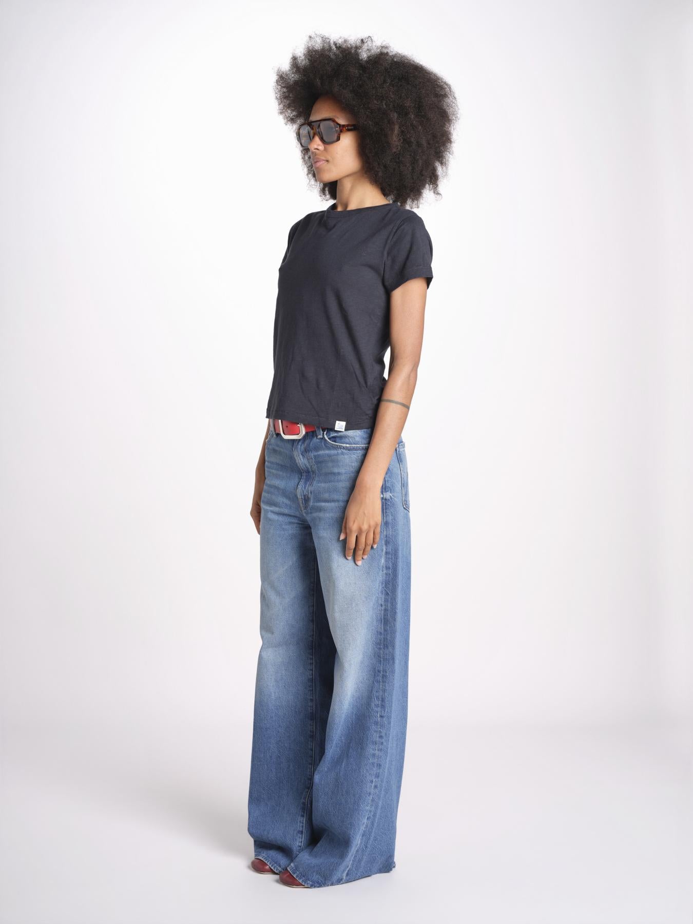 t-shirt girocollo manica corta WSCT20 58 DEEP BLU merz b 