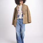 camicia voille m/c stampa a fiori 344127 RENATA SAND 26089 farm rio 