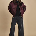 bomber unisex nylon raso 756111 MA- 608 DARK CHERRY alpha 