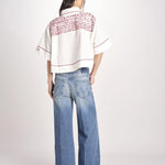 camicia m/c a punto croce 074 WHITE sea ny 