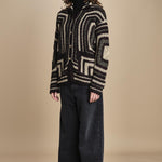 giacca a righe in crochet DICE BLACK mes demoiselles 