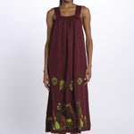 GIRAFFE abito spalline by milaura. BE24983 BURGUNDY benaras soleil 