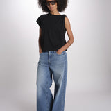 t-shirt asimmetrica ALLIA NOIR ba&sh 