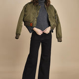 denim a zampa con taschine FAUVE BLACK fam 