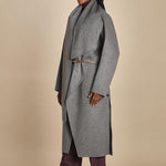 cappotto double con sciarpa VALERAN 3HVA36-V01001 GRIS CHINE vanessa bruno 