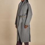 cappotto double con sciarpa VALERAN 3HVA36-V01001 GRIS CHINE vanessa bruno 