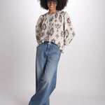 camicia con stampa rombi ODELIE ECRU ba&sh 